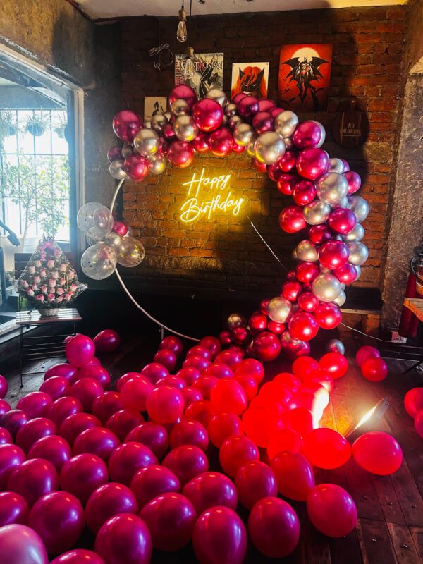 Balloon arch birthday decoration in Hyderabad