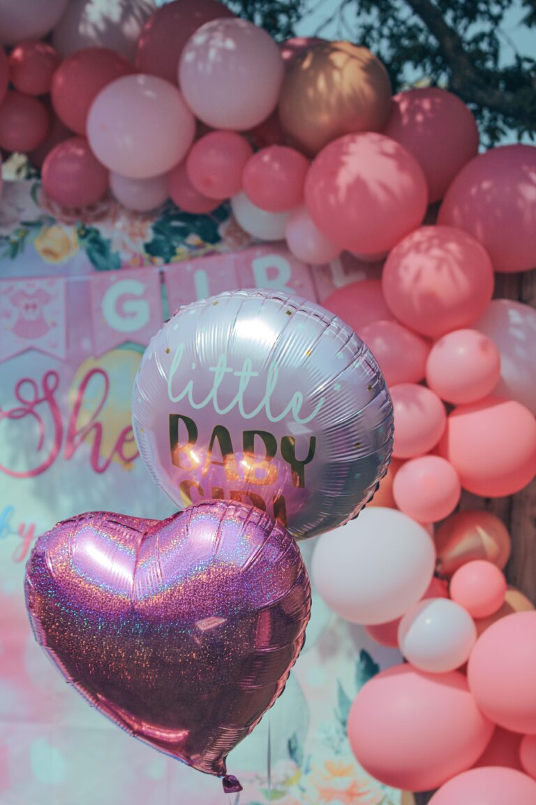 Beautiful Welcome Baby Decoration with pastel balloons, teddy bears, fairy lights, customized welcome board, and elegant baby-themed backdrop by Vruddhi Events