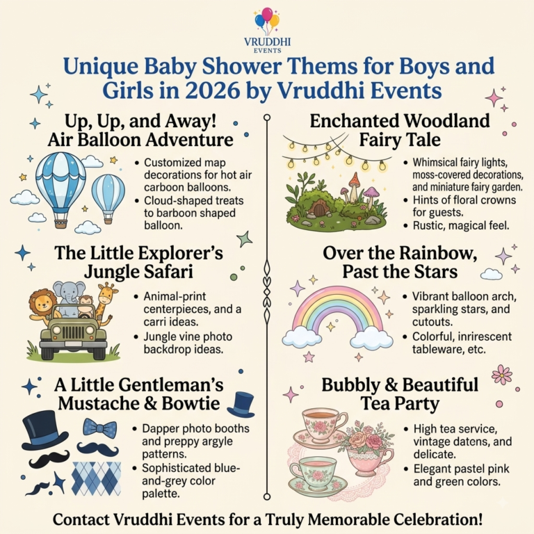Unique Baby Shower Themes for boys and girls by Vruddhi Events in Hyderabad